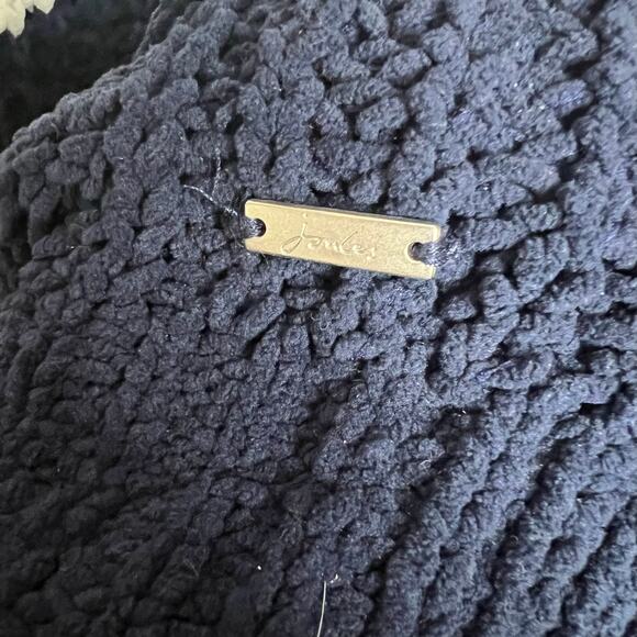 Joules navy white stripe pull over round neck sweater very soft Size 10 - Picture 5 of 6